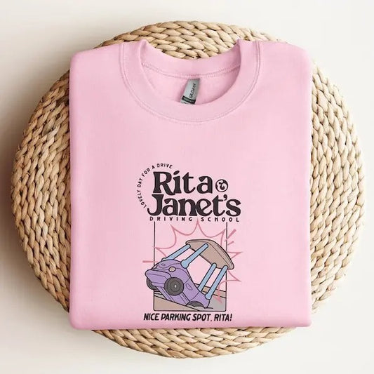Rita and Janet's Driving School Sweatshirt,Janet and Rita Sweatshirt, Bluey Grannie Sweatshirt, Bluey Back To School...