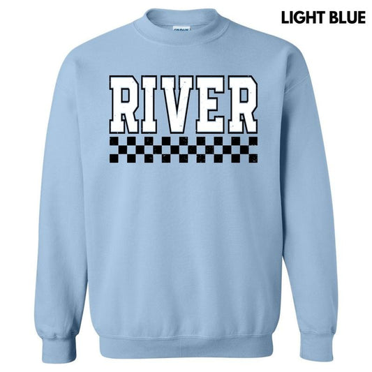 River Varsity Checkered Sweatshirt 'NLB' T-Shirts, Hoodie | WearSparks.com