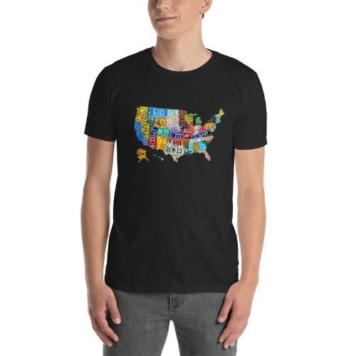 Road Trip Shirts Family Road Trip Shirts United States Map USA US License Plate Art Unisex T-Shirt made in usa Hoodie,...
