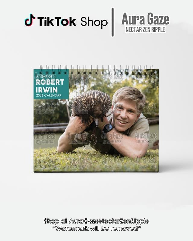 Robert Irwin 2026 Wall Calendar Planner, Unique Holiday Gift, Fan Gift, Gift For Her, Robert Irwin Celebrity Merchandise,...