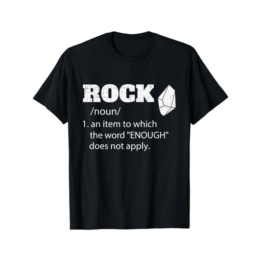 Rock Definition Geology Geode Hunter T-Shirt - 100% Cotton Crew Neck Short Sleeve Knit Fabric with Geometric Pattern -...