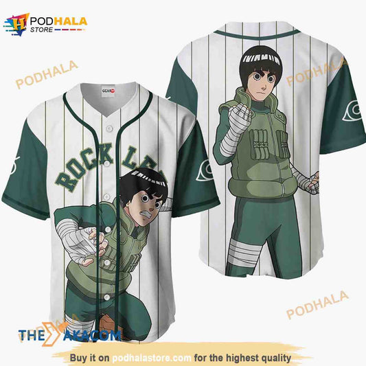 Rock Lee Anime 3D Baseball Jersey Shirt