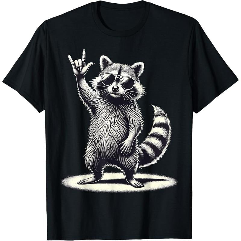 Rock and Roll Raccoon Music Raccoon T-Shirt made in us Hoodie, Sweatshirt | WearSparks.com