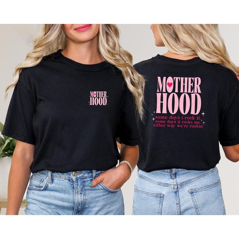 Rocker Mama Tee, Motherhood Sometimes I Rock It Sometimes It Rocks Me Shirt, Rocker Mom Gifts, Rock T-Shirt, Mama T-Shirt...