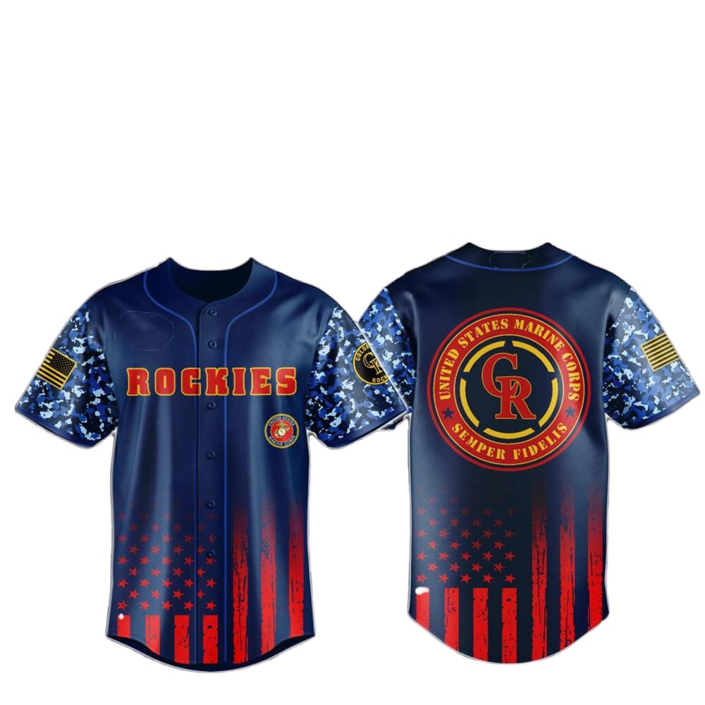 Rockies Marine Corps Military Appreciation Baseball Jersey 2025 - Grishko.com T-Shirts, Hoodie, Sweatshirt | WearSparks.com