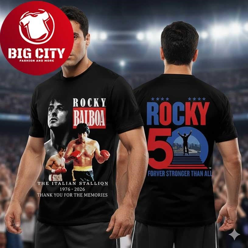 Rocky Balboa 50Th Anniversary Two Sided Shirt