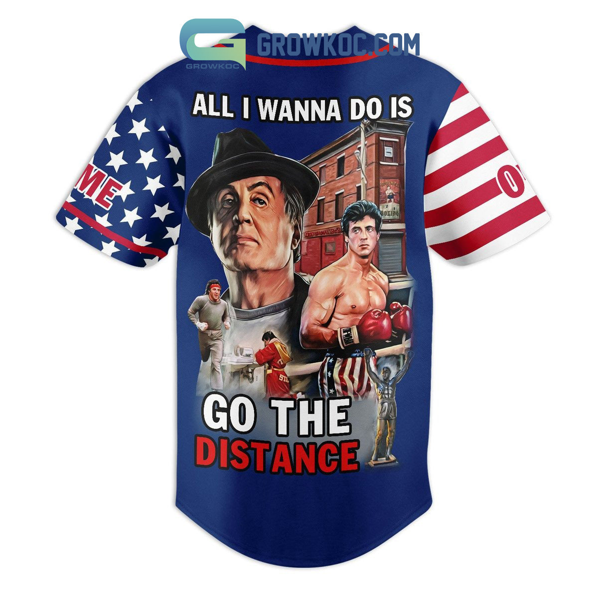 Rocky Balboa Go The Distance Personalized Baseball Jersey