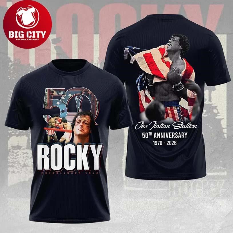 Rocky The Italian Stallion 50th Anniversary 1976-2026 Two Sided Shirt