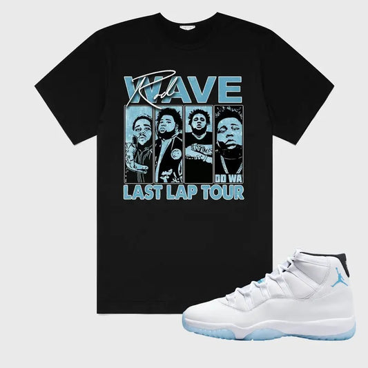 Rod Wave Last Lap Tour Match 11 Legend Blue, Y2K Graphic Tee Cotton T-shirt, Fitted Crewneck for a Bold Streetwear Look...