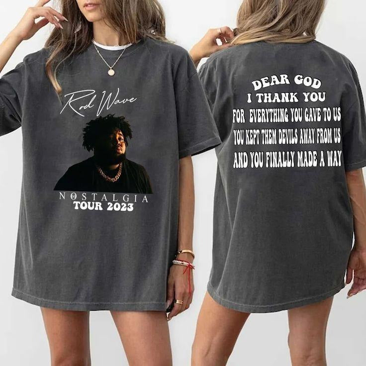 Rod wave merch tshirt, Top Menswear Man Tshirt Streetwear Tropical Crewneck Shortsleeve Casual Hoodie, Sweatshirt
