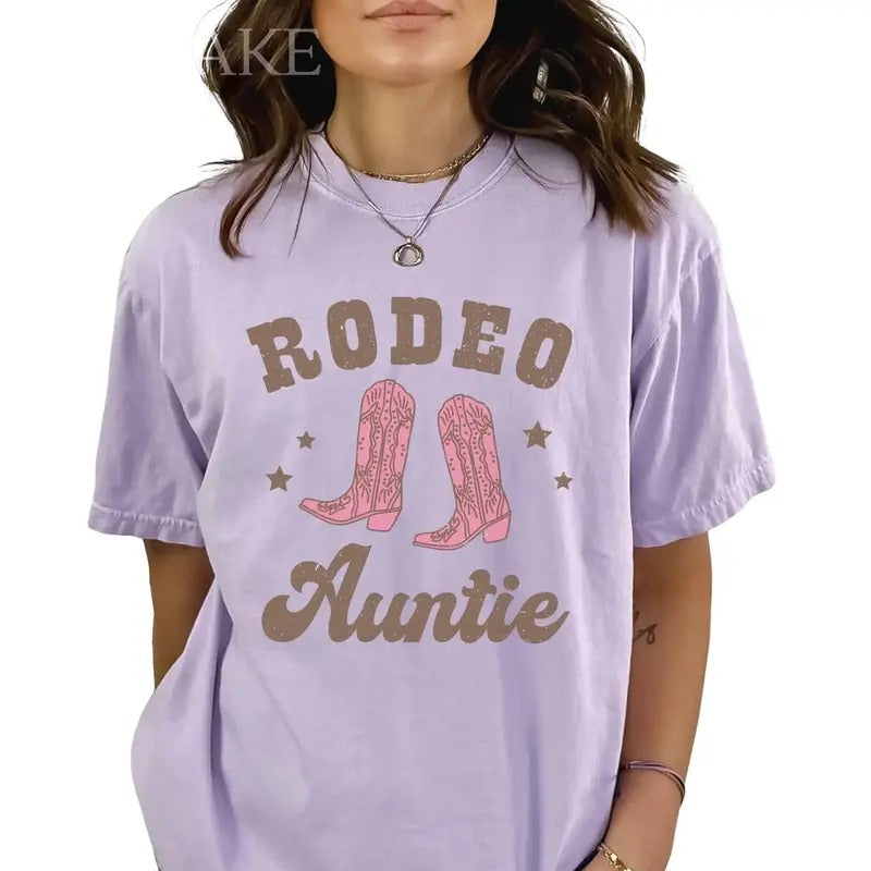 Rodeo Auntie Shirt, Western Aunt Shirt, Birthday Christmas Gift For Aunt, Unisex T-Shirt, Gifts For Aunt From Nephew,...
