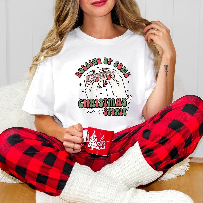 Rolling Up Some Christmas Spirit Sweater, Skeleton Hands Christmas Tee Shirt, Rolling Up Some Xmas Spirit Sweatshirt,...
