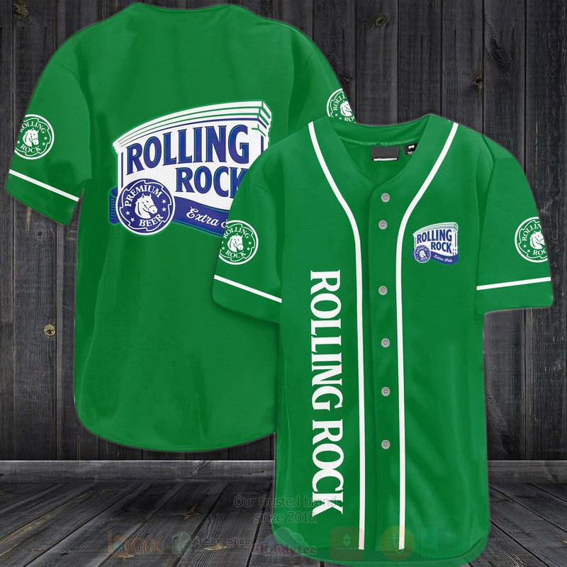 FASHION Rolling Rock Baseball Jerseys Botton Shirt