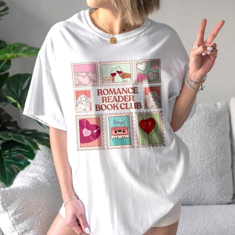 Romance Reader Book Club Book Lover Shirt, Book Lover Gift For Women, Booktok Reading, Bookish Gift, Bookworm Reader,...