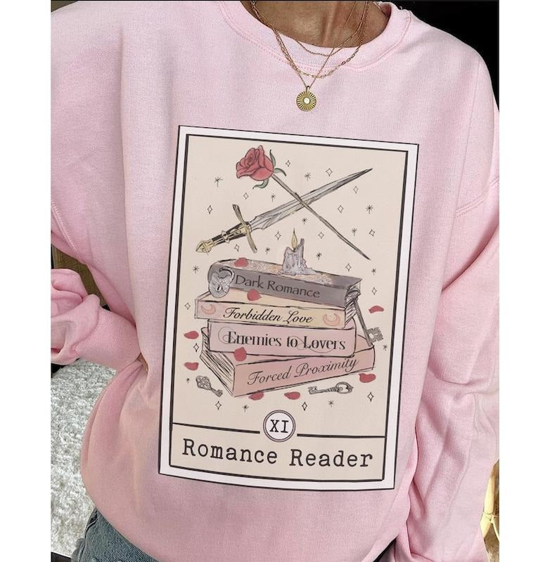 Romance Reader Tarot Card Sweatshirt Bookish Sweatshirt Book Sweatshirt Literature Sweatshirt Reading Sweatshirt Enemies...