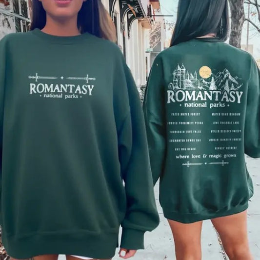 Romantasy Reader Sweatshirt | Fantasy Romance Reader Bookish Merch s Shirt Romance Reader ACOTAR Fourth Wing Fantasy...