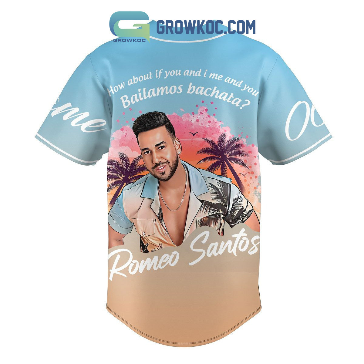 Romeo Santos Bailamos Bachata Fan Personalized Baseball Jersey