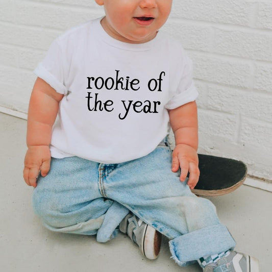 Rookie Of The Year, Toddler T-Shirts & Baby Bodysuits, Graphic Infant Clothes, Cute Baby Shower Gift, Trendy Kids...