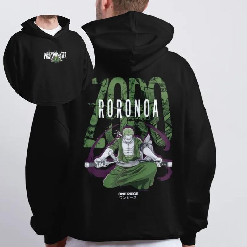 Roronoa Zoro 3 Swordsman Shirt, Anime Inspired Graphic Tee, Manga Fan Gift Hoodie Menswear Tops Sweatshirt | WearSparks.com