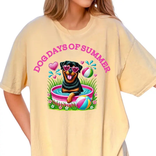 Rottweiler Dog Days of Summer Shirt ~ Unisex Apparel Relaxed Fit Printed In The USA Clothing Womenswear Casual Comfort...
