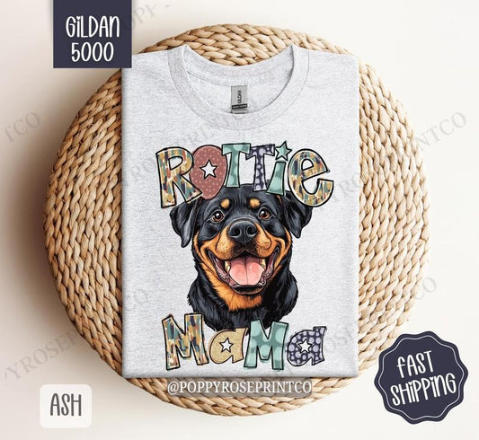 Rottweiler Mama Shirt Gildan, Rottie Dog Mom Women's Tee, Cute Dog Mama Women's Tshirt Plus Sizes Hoodie, Sweatshirt