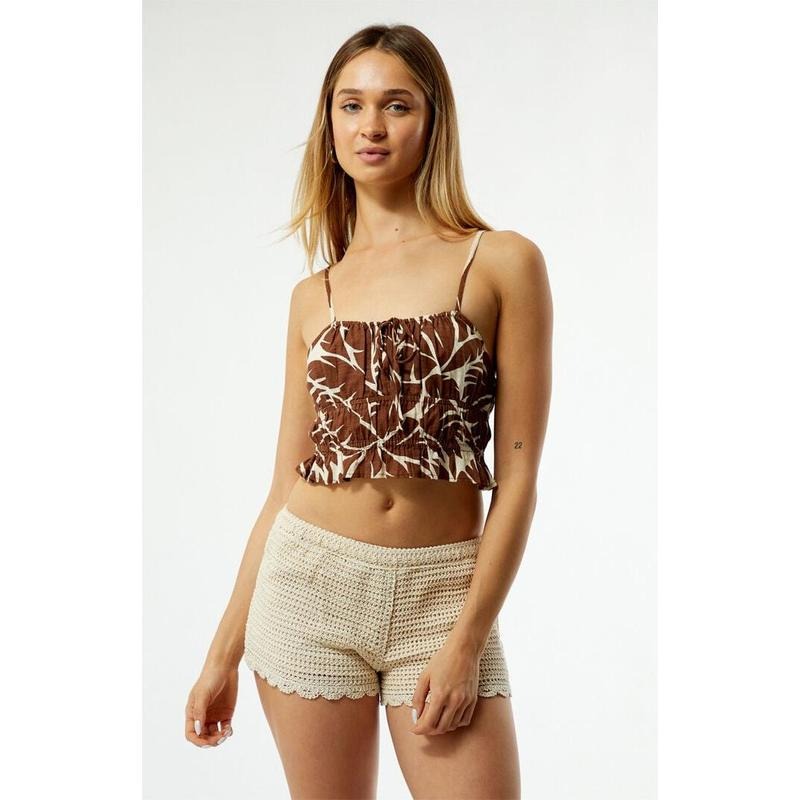 Roxy Women's Brown Sunset Mist Top T-Shirts, Hoodie, Sweatshirt | WearSparks.com