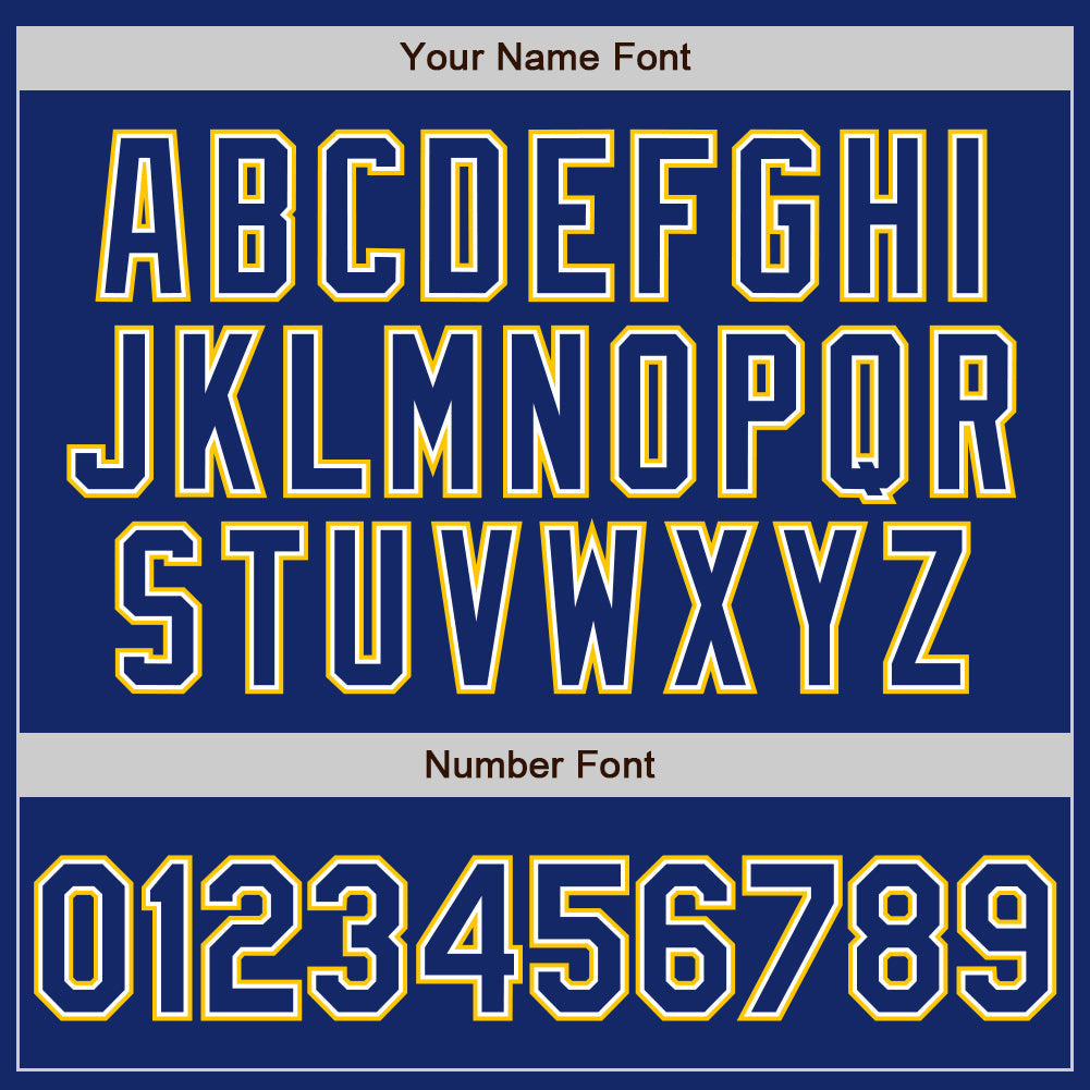 Custom Royal White-Yellow Authentic Baseball Jersey