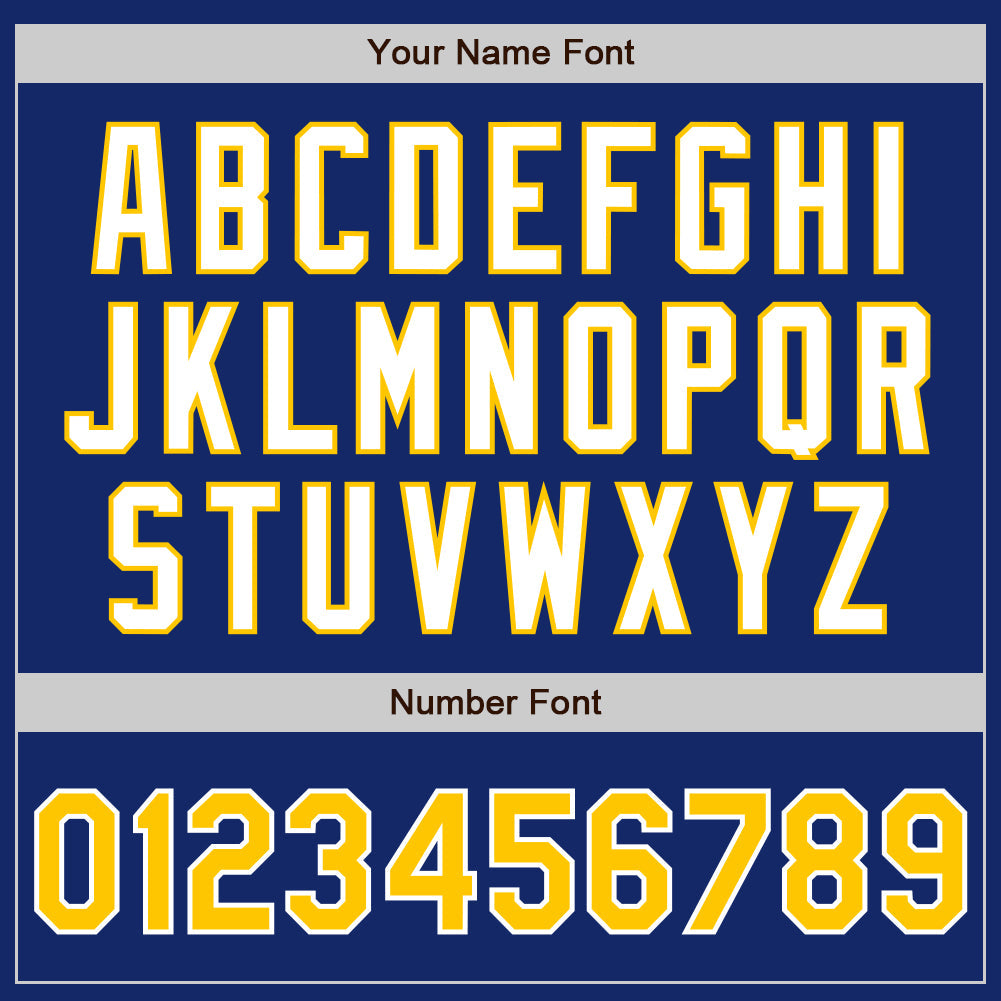 Custom Royal Yellow-White Authentic Baseball Jersey
