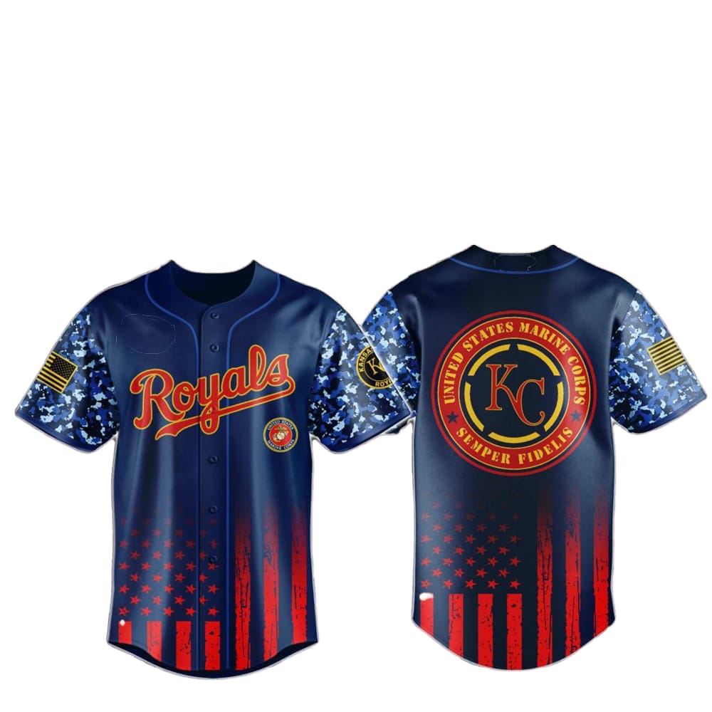 Royals Marine Corps Military Appreciation Baseball Jersey 2025 - Grishko.com T-Shirts, Hoodie, Sweatshirt | WearSparks.com