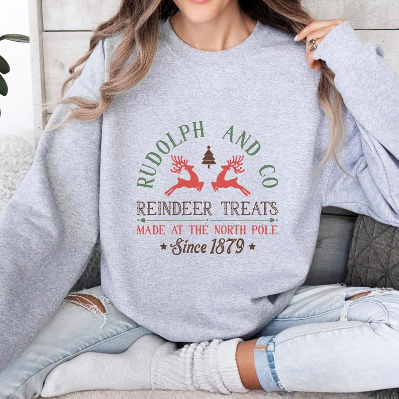 Rudolph Red-nosed Reindeer Christmas Sweatshirt, Rudolph Ugly Xmas Shirt,  Rudolph Xmas Shirt, Christmas Movie Shirt,...
