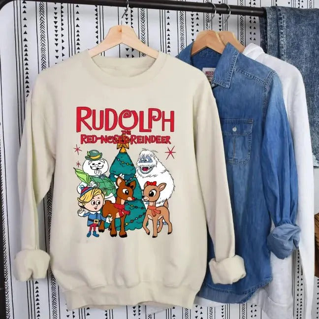 Rudolph The Red Nosed Reindeer Christmas Sweatshirt, Rudolph Christmas Sweater, Christmas Movie Shirt, Rudolph Movie...