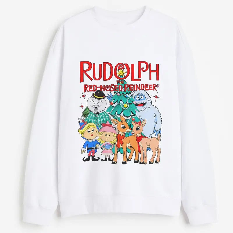 Rudolph the Red Nosed Reindeer Christmas Sweatshirt T-Shirts, Hoodie | WearSparks.com