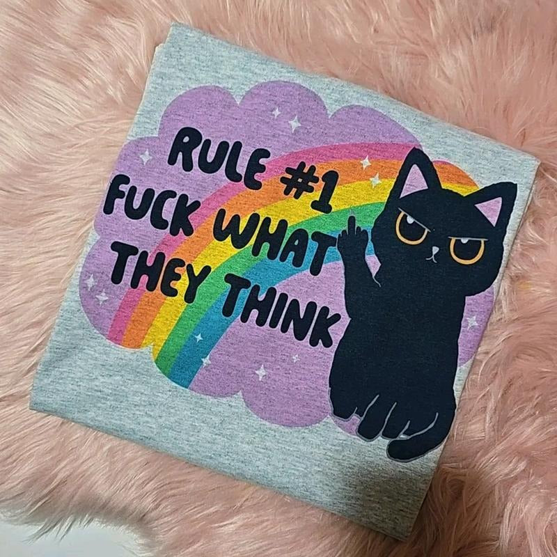 Rule #1 F what they think , Funny Graphic Tee Hoodie, Sweatshirt | WearSparks.com