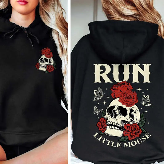 Run Little Mouse Sweatshirt Haunting Adeline Shirt Dark Romance Merch Smut Reader Hoodie Rose Skeleton Sweatshirt Book...