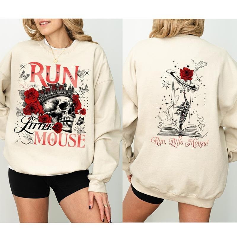 Run Little Mouse Sweatshirt, Haunting Adeline Hoodie, Book Lover Gift Bookish Dark Romance, Smut Reader, Bookish...