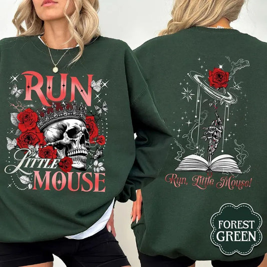 Run Little Mouse Sweatshirt, Haunting Adeline Hoodie, Dark Romance Merch, Smut Reader Gift, Book Lover Unisex Soft...