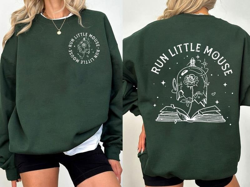 Run Little Mouse Sweatshirt, Haunting Adeline Hoodie, Dark Romance Merch, Smut Reader, Women's Book Lover Gift, Rose...