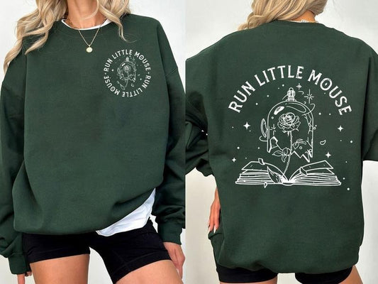 Run Little Mouse Sweatshirt, Haunting Adeline Hoodie, Dark Romance Merch, Smut Reader, Women's Book Lover Gift, Rose...