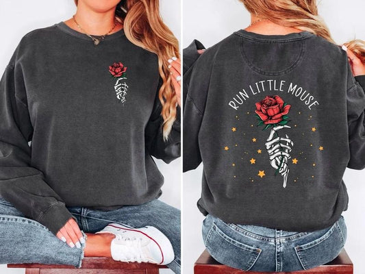 Run Little Mouse Sweatshirt, Haunting Adeline T-Shirt, Dark Romance Merch, Smut Reader Shirt, Book Lover T-Shirt, Rose...