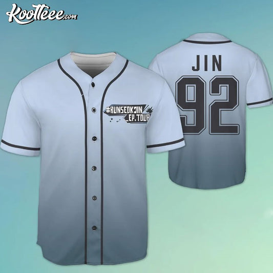 Run SeokJin Ep Tour Jin BTS Kpop Baseball Jersey