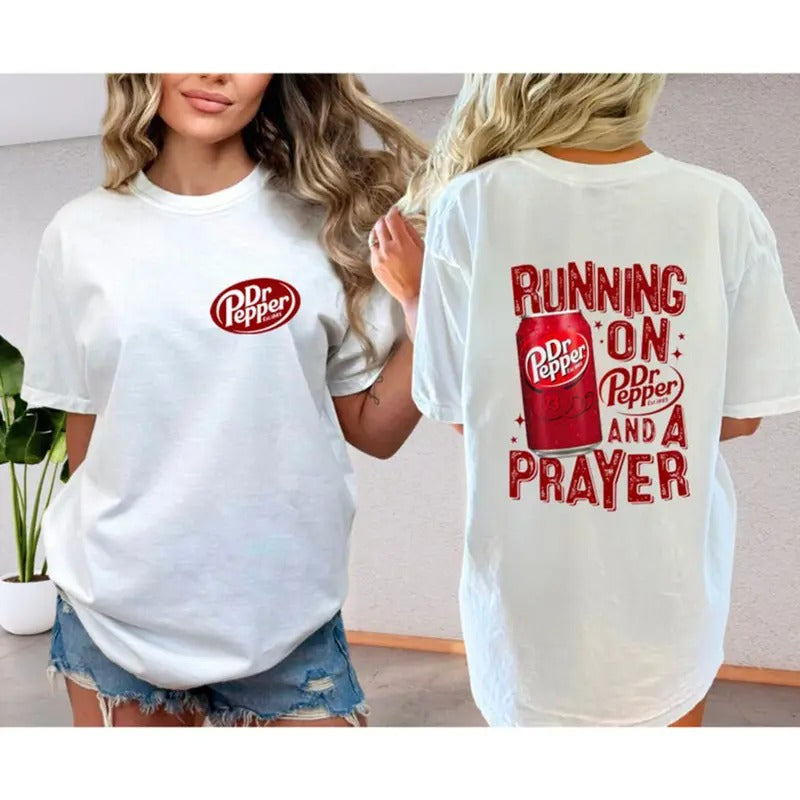 Running On Dr Pepper And Sprayer 2 Sided Sweatshirt T-shirt Fashion Womenswear Hoodie | WearSparks.com