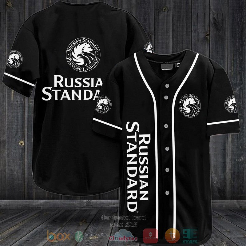 Russian Standard black white Baseball shirt