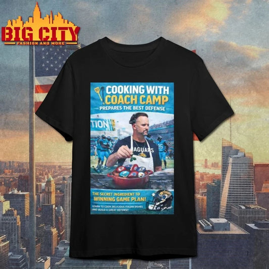 Ryan Nielsen Wearing Cooking With Coach Camp shirt