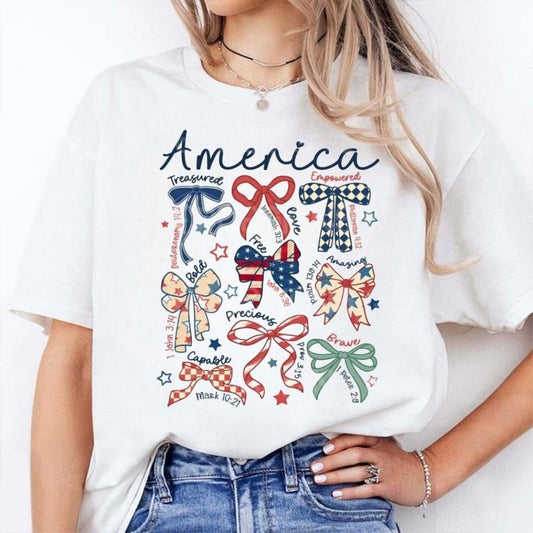[SALE UP TO 60%] God Says You Are T-Shirt, Sweatshirt, Coquette America Graphic, Bible Verse 4th of July Shirt, USA Flag...