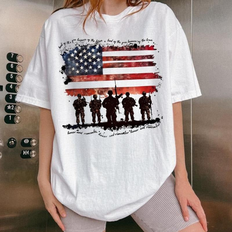 [SALE UP TO 60%] Land of the Free T-Shirt, Sweatshirt, Retro Patriotic Graphic, Veterans Day and 4th of July Independence...