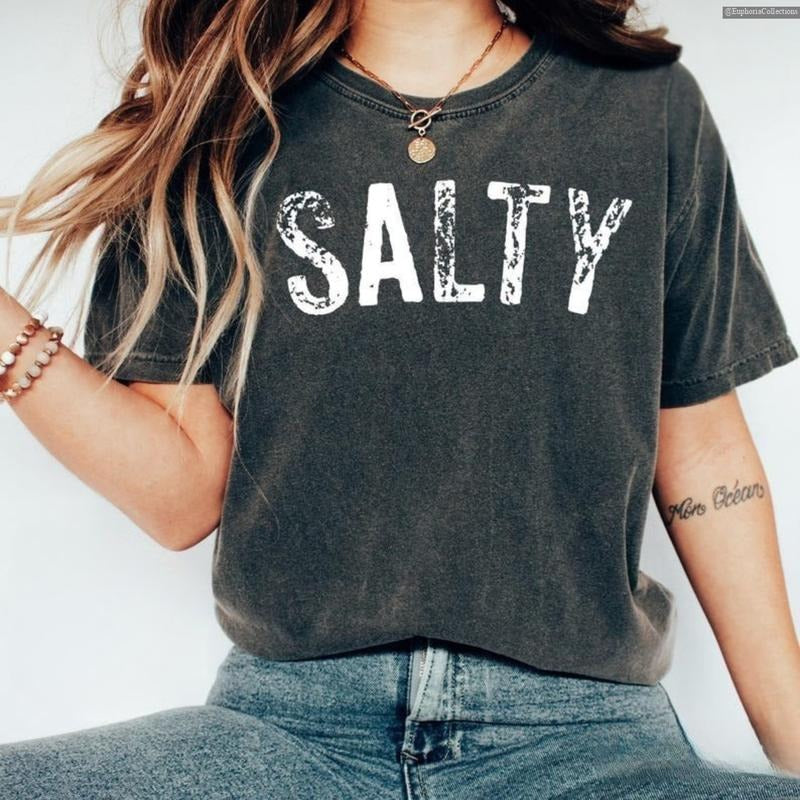 SALTY Cringe Meme Quote T-Shirt - Trendy Beach Summer Vacation TShirt
