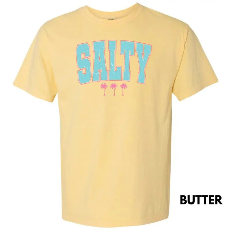 SALTY Varsity Letter Comfort Colors T-Shirt 'NLB' Hoodie, Sweatshirt | WearSparks.com