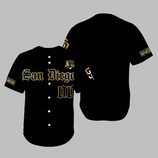 SD Padres Gothic Gold 2025 Jersey - Grishko.com T-Shirts, Hoodie, Sweatshirt | WearSparks.com (Image 1)