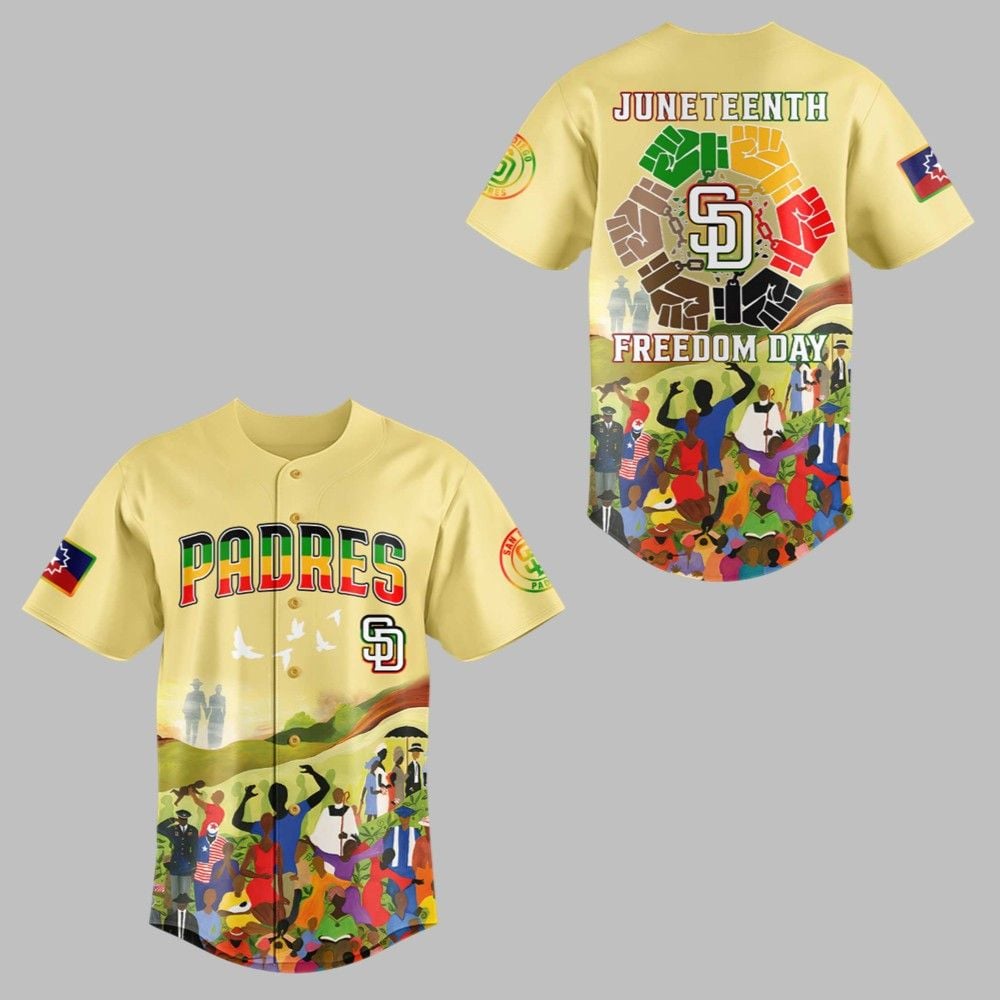 SD Padres Juneteenth Freedom Day 2025 Jersey - Grishko.com T-Shirts, Hoodie, Sweatshirt | WearSparks.com (Image 1)
