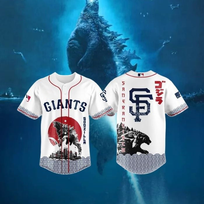 SF Giants X Godzilla King Of Kaiju Baseball Jersey